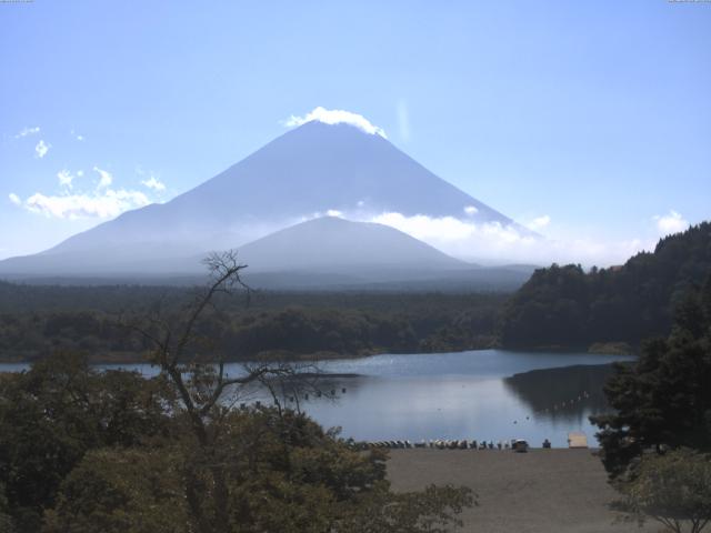 精進湖からの富士山