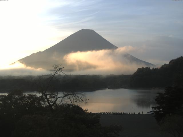 精進湖からの富士山