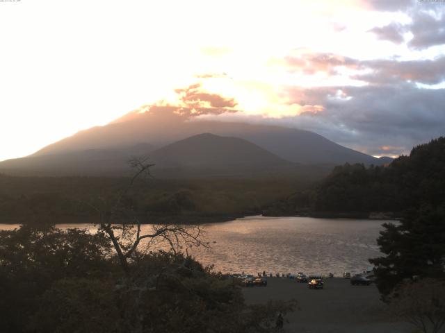 精進湖からの富士山