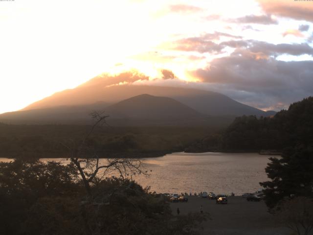 精進湖からの富士山