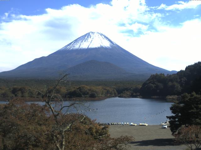 精進湖からの富士山