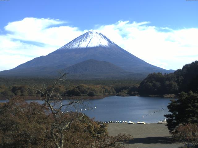 精進湖からの富士山