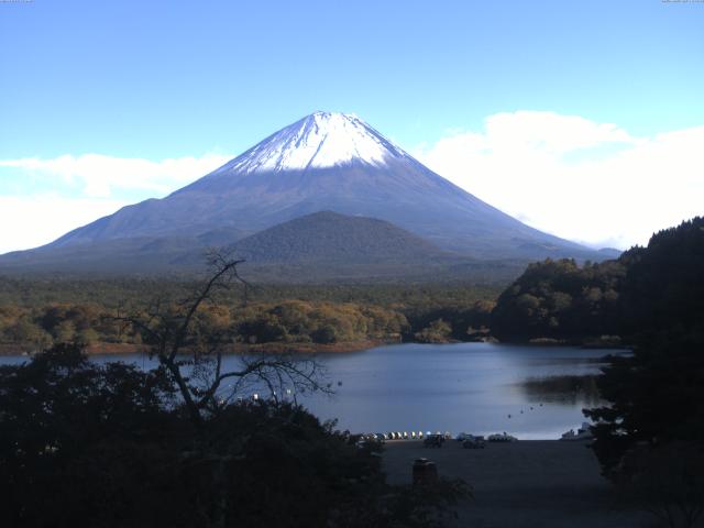 精進湖からの富士山