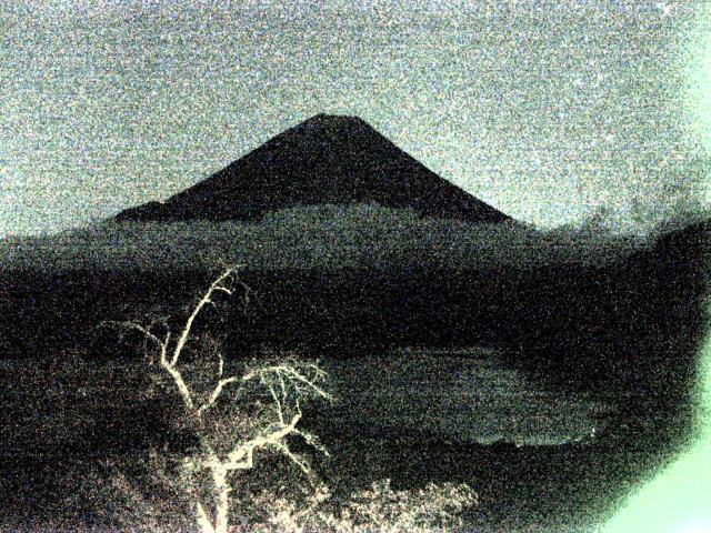 精進湖からの富士山