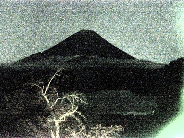 精進湖からの富士山