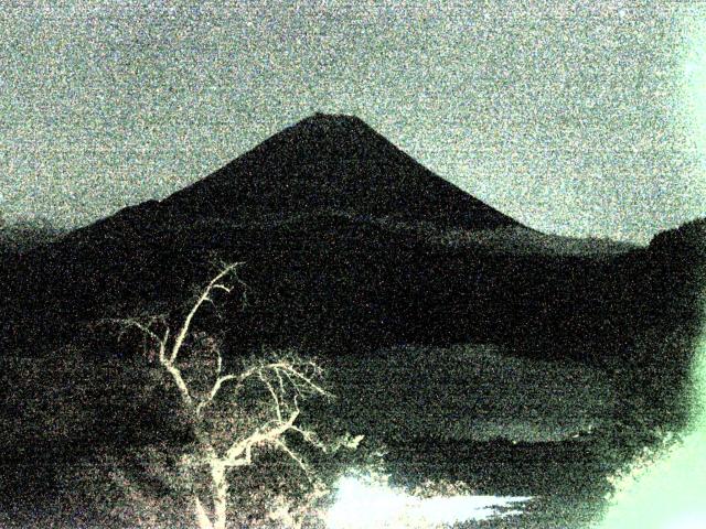 精進湖からの富士山