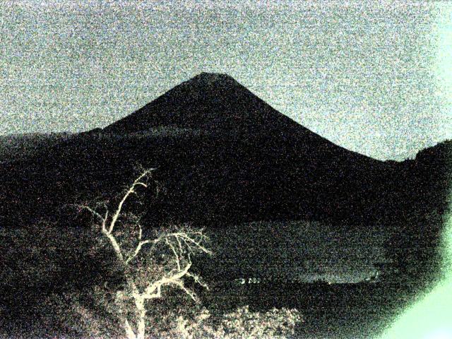 精進湖からの富士山