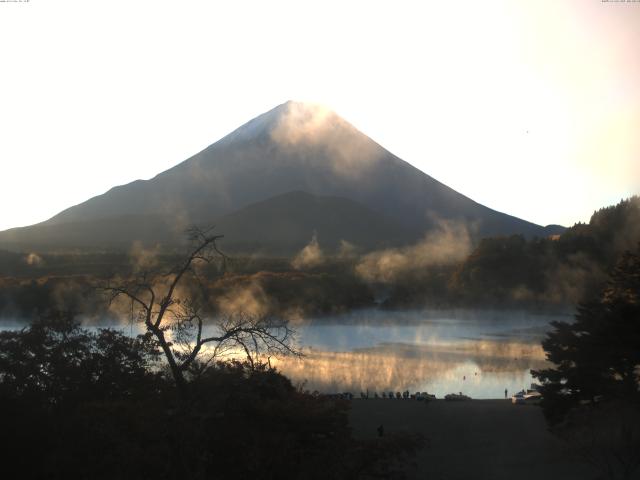 精進湖からの富士山