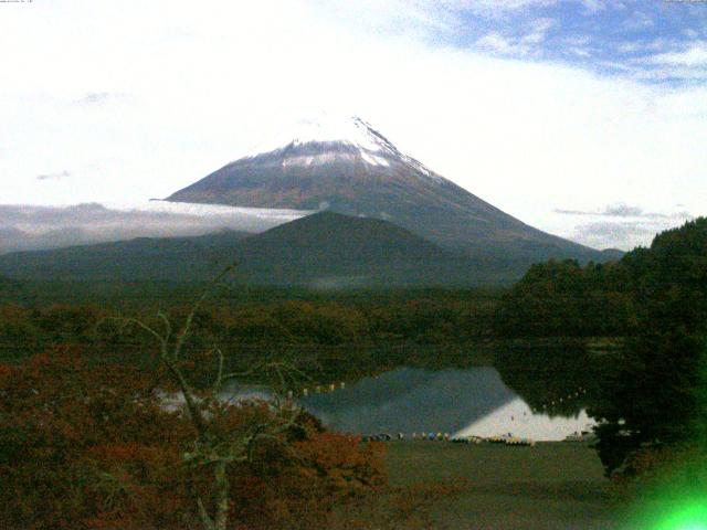精進湖からの富士山
