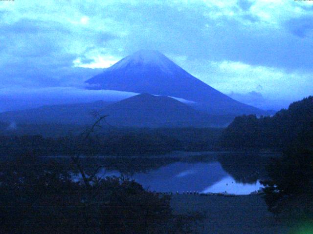 精進湖からの富士山