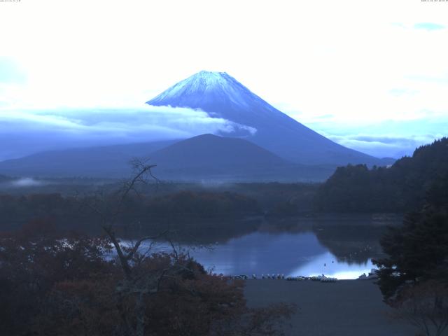 精進湖からの富士山