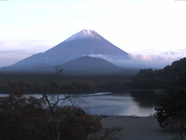 精進湖からの富士山