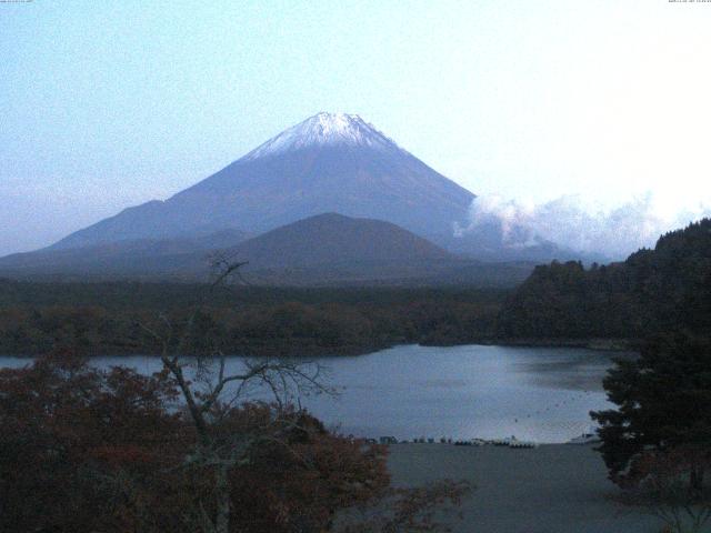 精進湖からの富士山