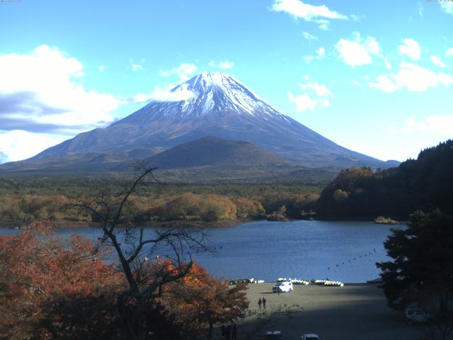 精進湖からの富士山
