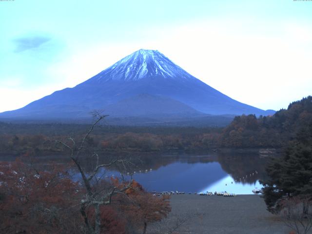 精進湖からの富士山