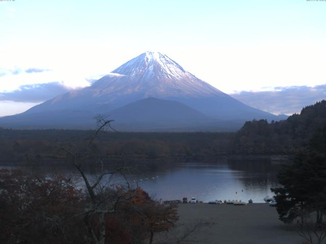 精進湖からの富士山