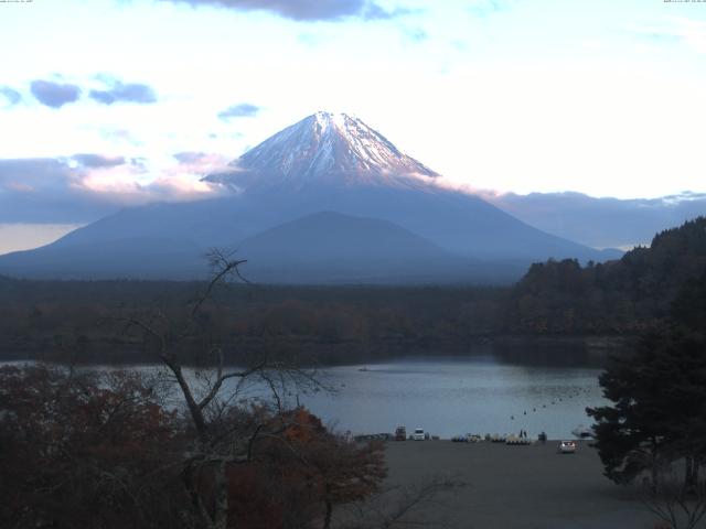 精進湖からの富士山
