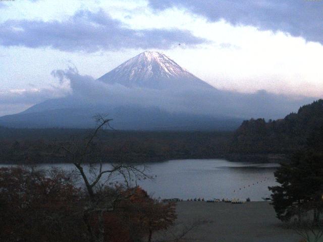 精進湖からの富士山