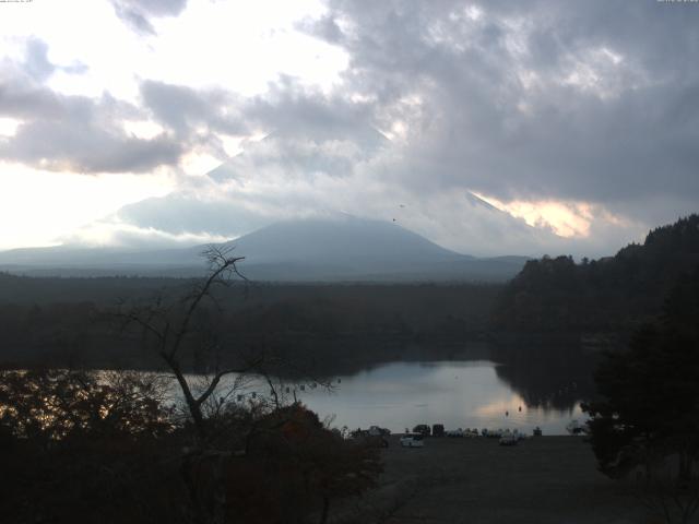 精進湖からの富士山