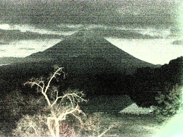 精進湖からの富士山