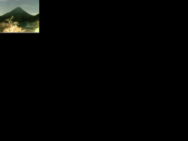 精進湖からの富士山