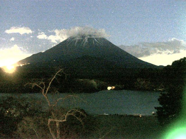 精進湖からの富士山
