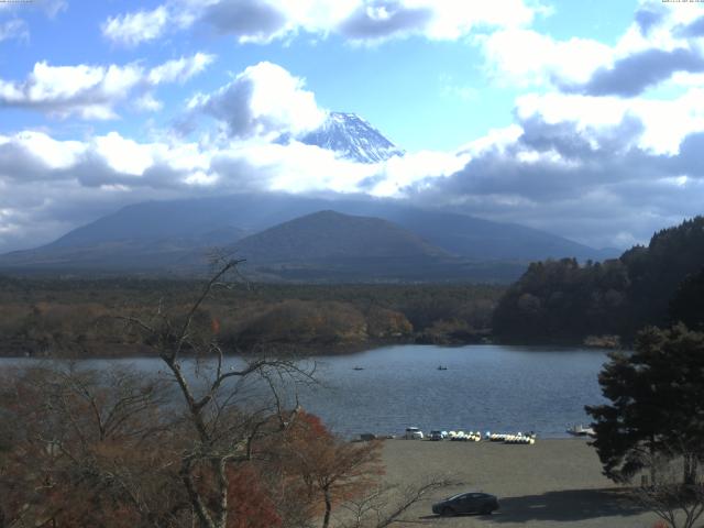 精進湖からの富士山