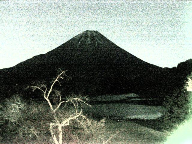 精進湖からの富士山