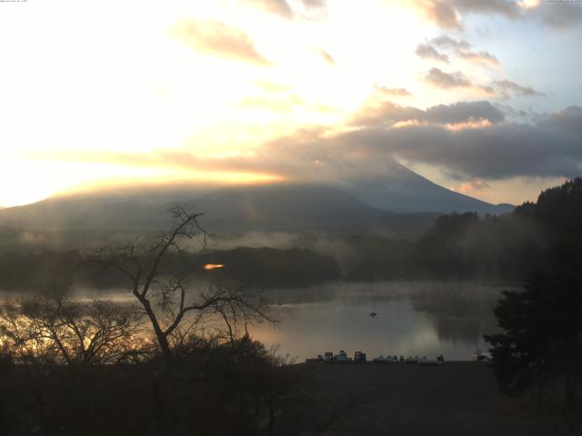 精進湖からの富士山