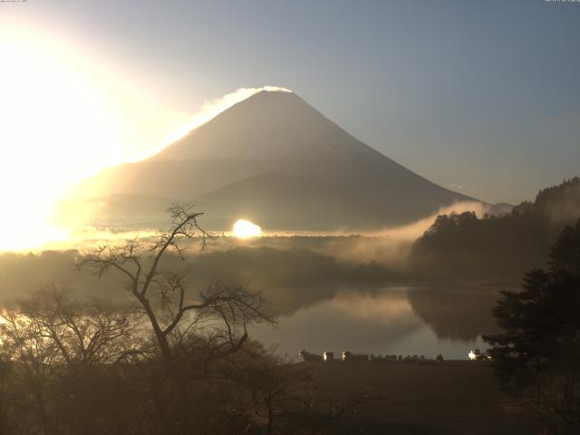 精進湖からの富士山