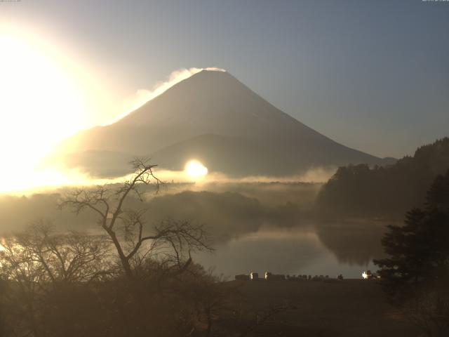 精進湖からの富士山