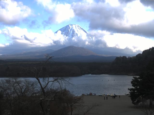 精進湖からの富士山