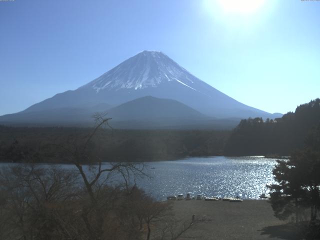 精進湖からの富士山
