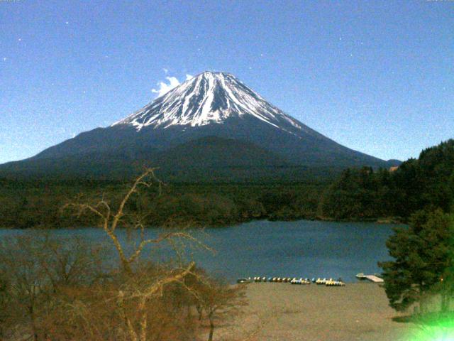 精進湖からの富士山