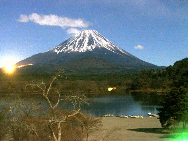 精進湖からの富士山
