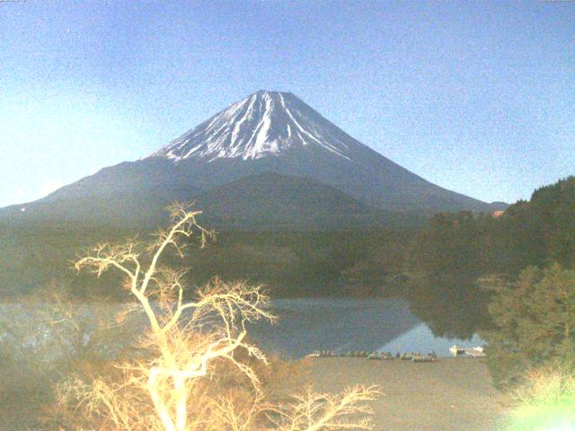 精進湖からの富士山