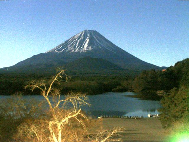 精進湖からの富士山