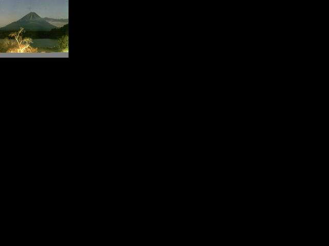 精進湖からの富士山