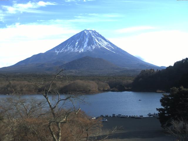 精進湖からの富士山