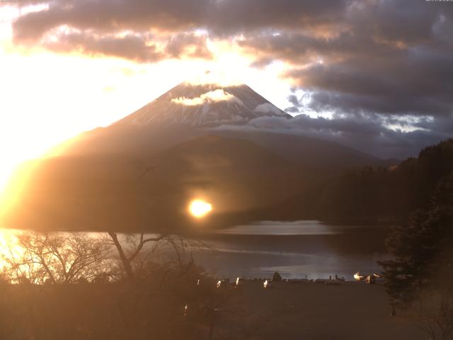 精進湖からの富士山