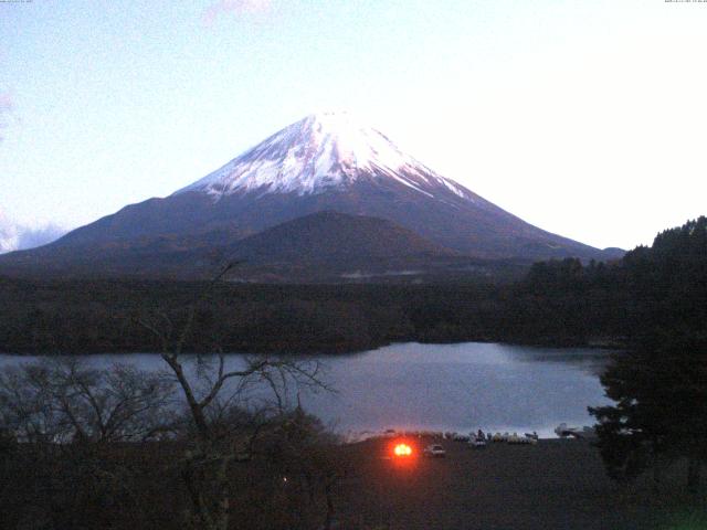 精進湖からの富士山