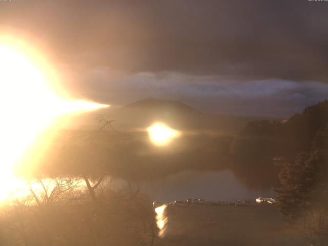 精進湖からの富士山