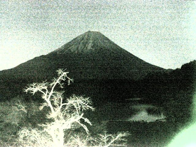 精進湖からの富士山