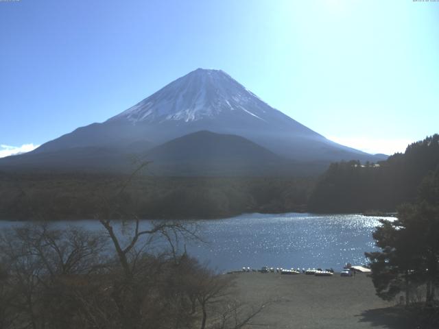 精進湖からの富士山