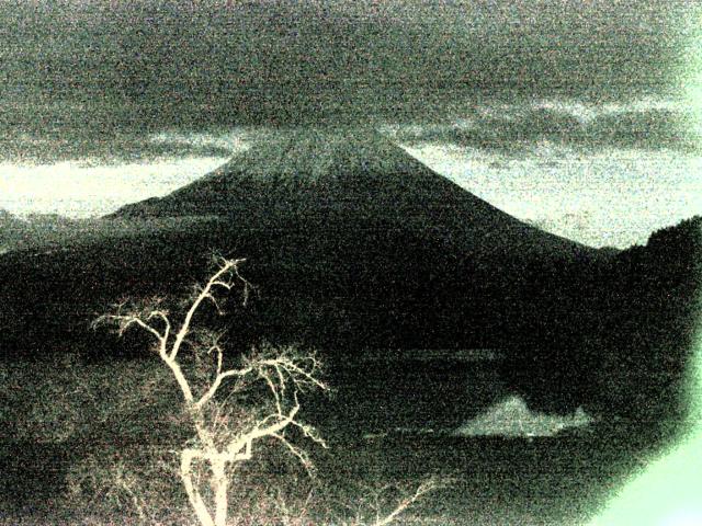 精進湖からの富士山