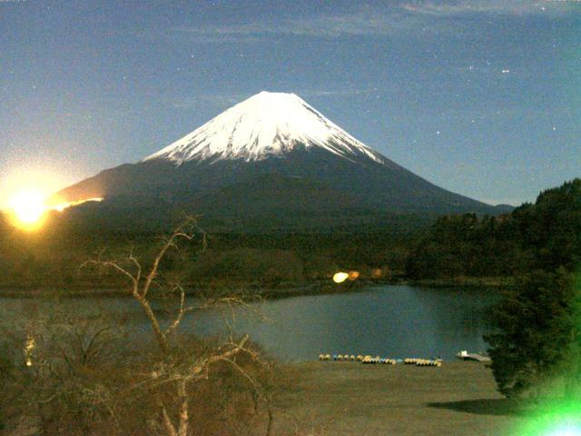 精進湖からの富士山