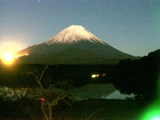 精進湖からの富士山
