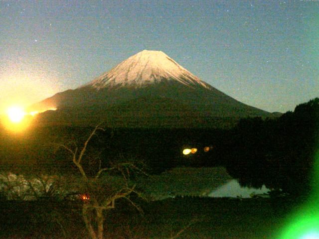 精進湖からの富士山