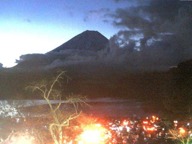 精進湖からの富士山