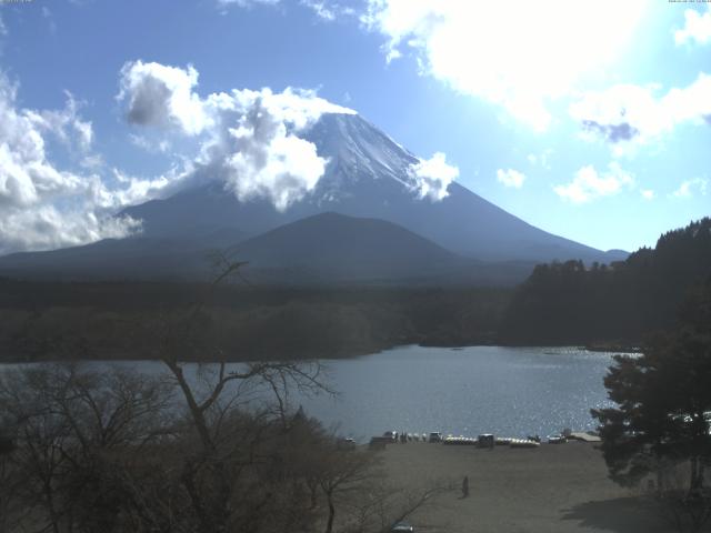 精進湖からの富士山